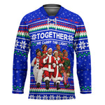 Civil Rights Leaders Christmas Hockey Jersey Pattern Vintage Retro Black History Freedom Art