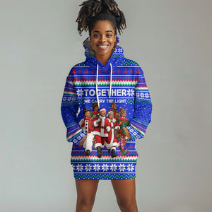 Civil Rights Leaders Christmas Hoodie Dress Pattern Vintage Retro Black History Freedom Art