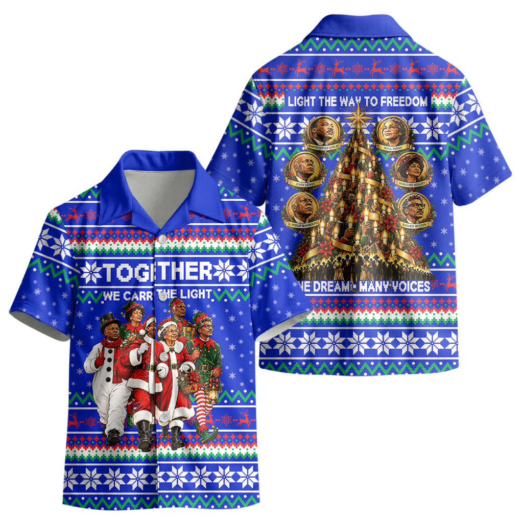 Civil Rights Leaders Christmas Kid Hawaiian Shirt Pattern Vintage Retro Black History Freedom Art