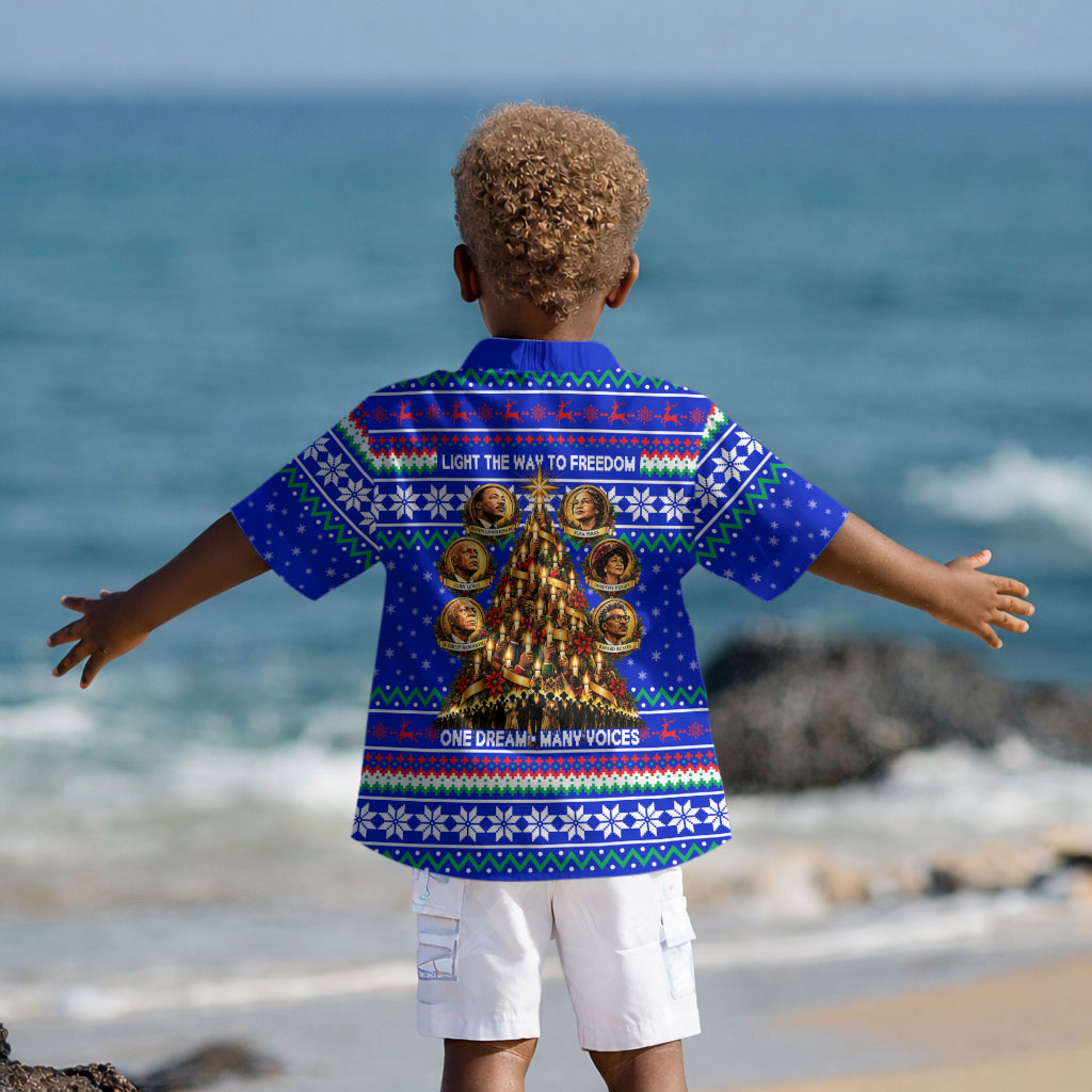 Civil Rights Leaders Christmas Kid Hawaiian Shirt Pattern Vintage Retro Black History Freedom Art