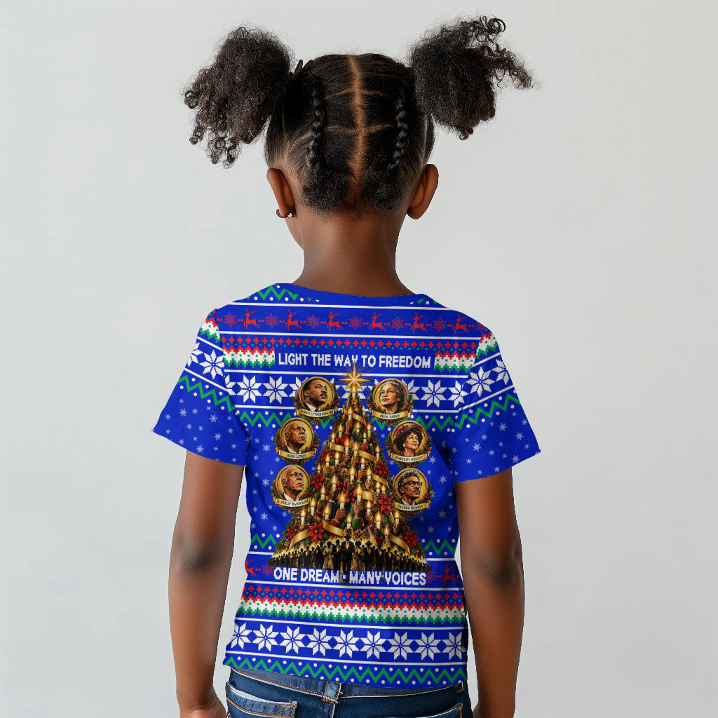 Civil Rights Leaders Christmas Kid T shirt Pattern Vintage Retro Black History Freedom Art