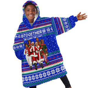 Civil Rights Leaders Christmas Kid Wearable Blanket Hoodie Pattern Vintage Retro Black History Freedom Art