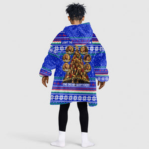 Civil Rights Leaders Christmas Kid Wearable Blanket Hoodie Pattern Vintage Retro Black History Freedom Art