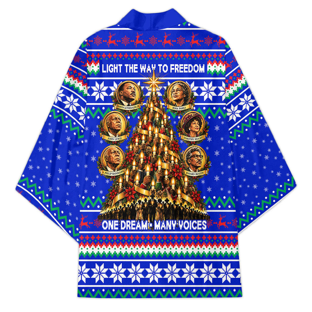 Civil Rights Leaders Christmas Kimono Pattern Vintage Retro Black History Freedom Art