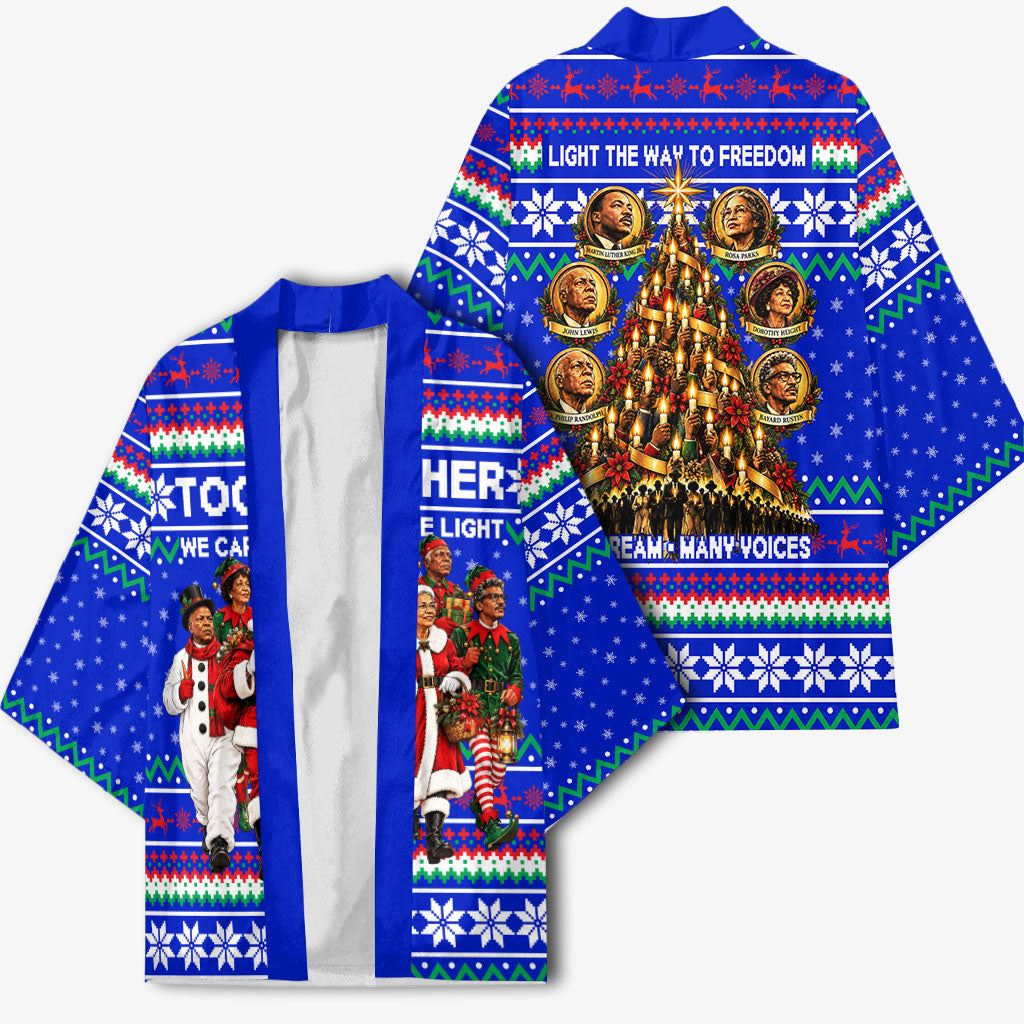 Civil Rights Leaders Christmas Kimono Pattern Vintage Retro Black History Freedom Art