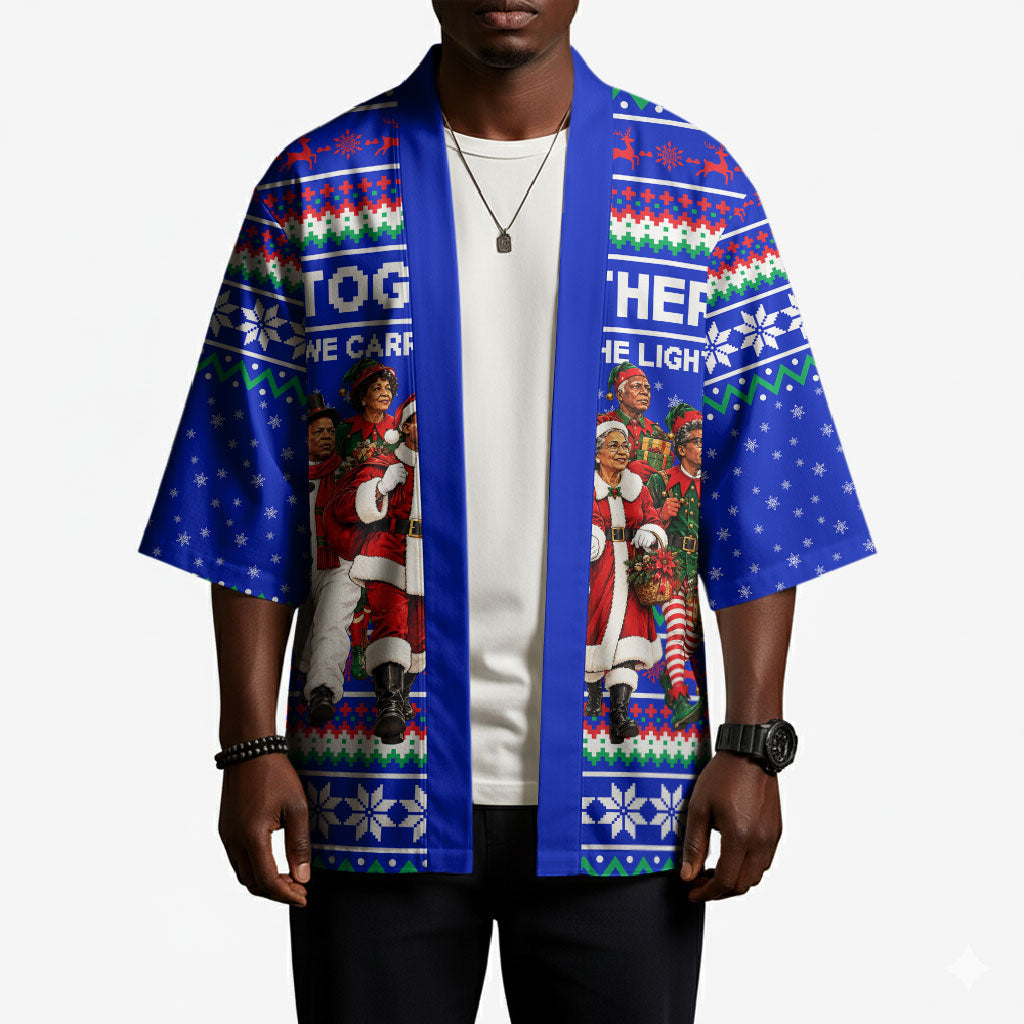 Civil Rights Leaders Christmas Kimono Pattern Vintage Retro Black History Freedom Art