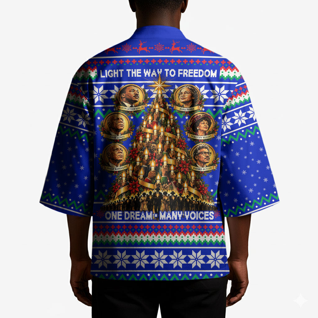 Civil Rights Leaders Christmas Kimono Pattern Vintage Retro Black History Freedom Art