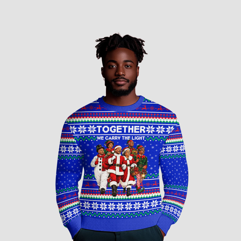 Civil Rights Leaders Christmas Ugly Christmas Sweater Pattern Vintage Retro Black History Freedom Art