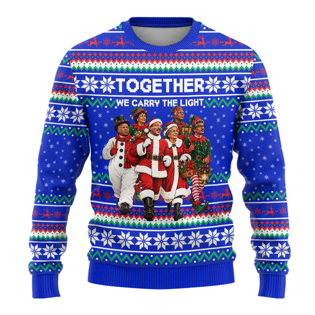 Civil Rights Leaders Christmas Ugly Christmas Sweater Pattern Vintage Retro Black History Freedom Art