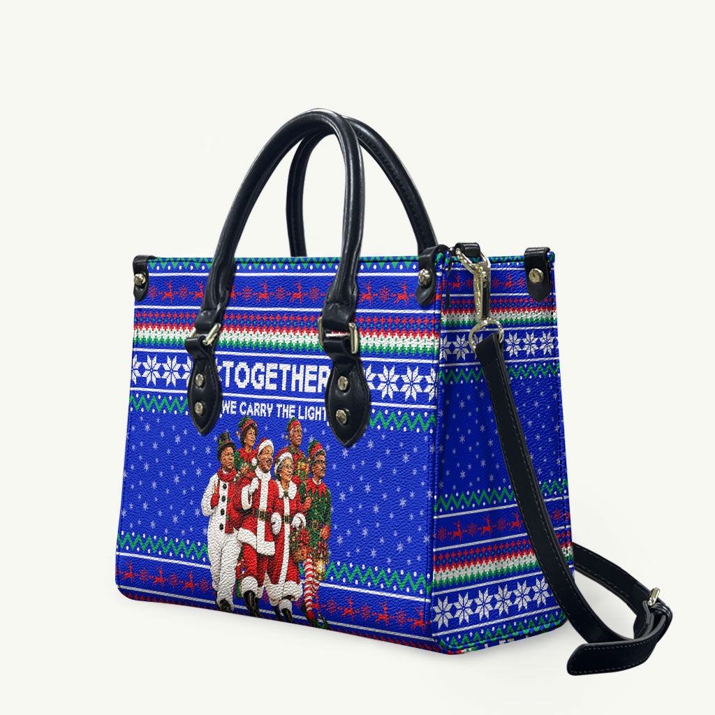 Civil Rights Leaders Christmas Leather Bag Pattern Vintage Retro Black History Freedom Art