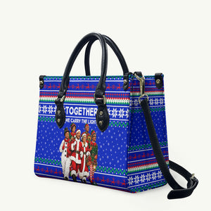 Civil Rights Leaders Christmas Leather Bag Pattern Vintage Retro Black History Freedom Art