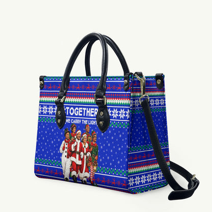 Civil Rights Leaders Christmas Leather Bag Pattern Vintage Retro Black History Freedom Art