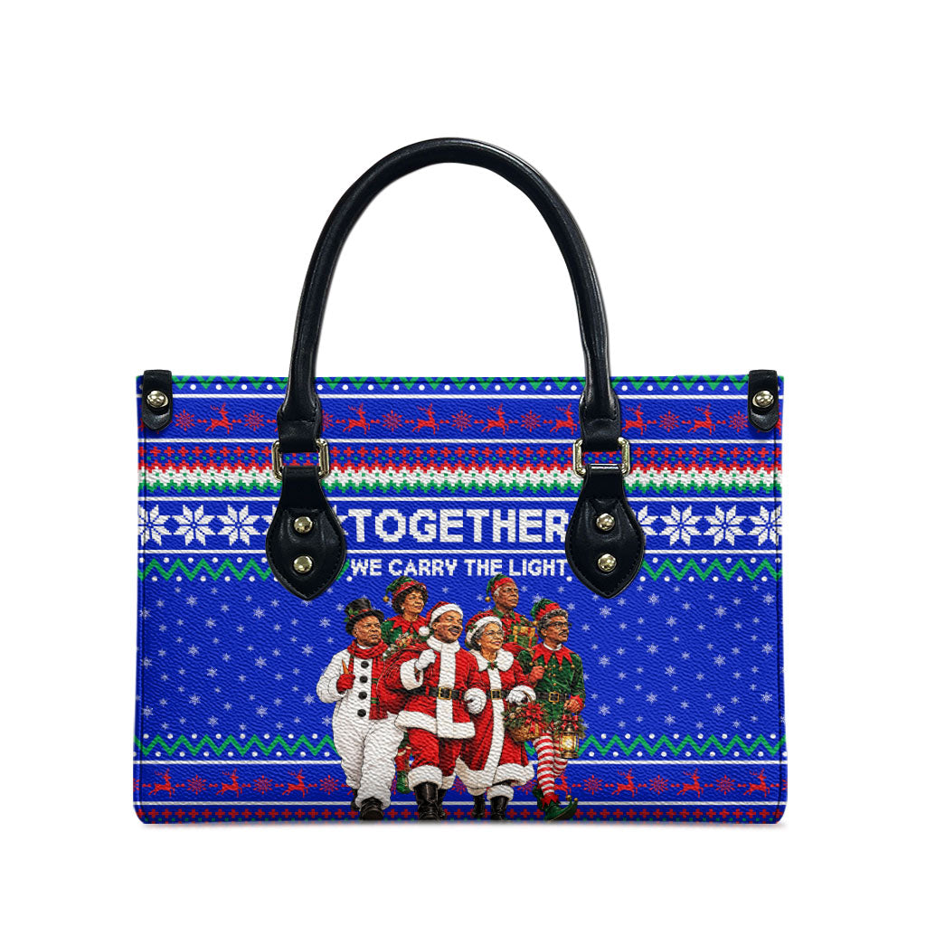 Civil Rights Leaders Christmas Leather Bag Pattern Vintage Retro Black History Freedom Art
