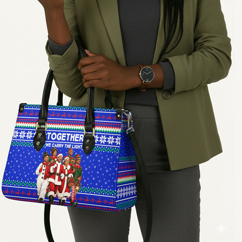 Civil Rights Leaders Christmas Leather Bag Pattern Vintage Retro Black History Freedom Art