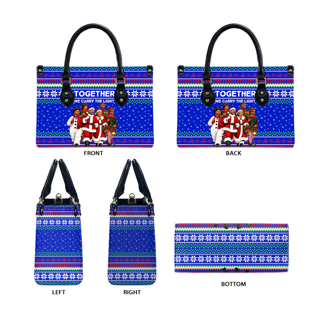 Civil Rights Leaders Christmas Leather Bag Pattern Vintage Retro Black History Freedom Art
