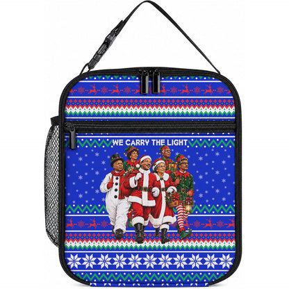 Civil Rights Leaders Christmas Lunch Bag Pattern Vintage Retro Black History Freedom Art