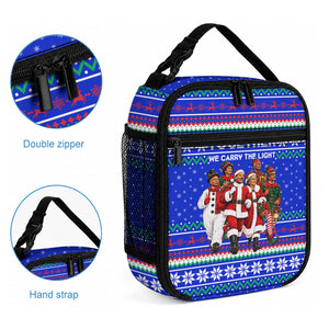 Civil Rights Leaders Christmas Lunch Bag Pattern Vintage Retro Black History Freedom Art