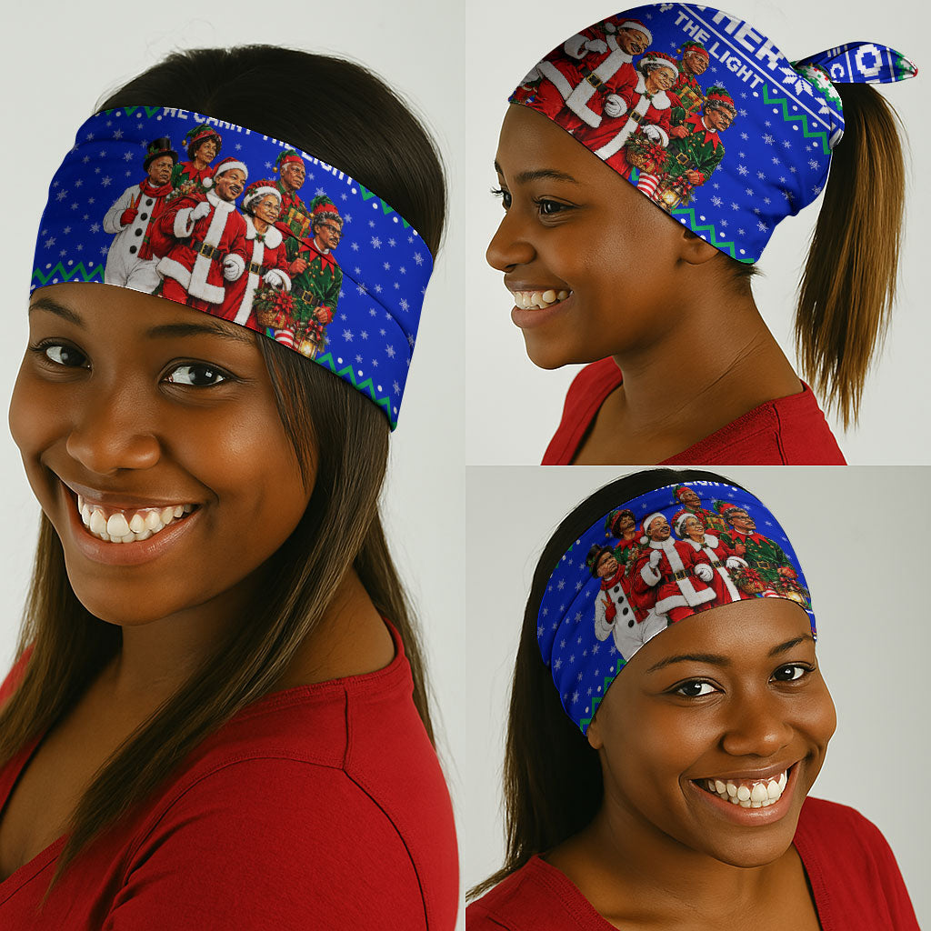 Civil Rights Leaders Christmas Neck Gaiter Pattern Vintage Retro Black History Freedom Art