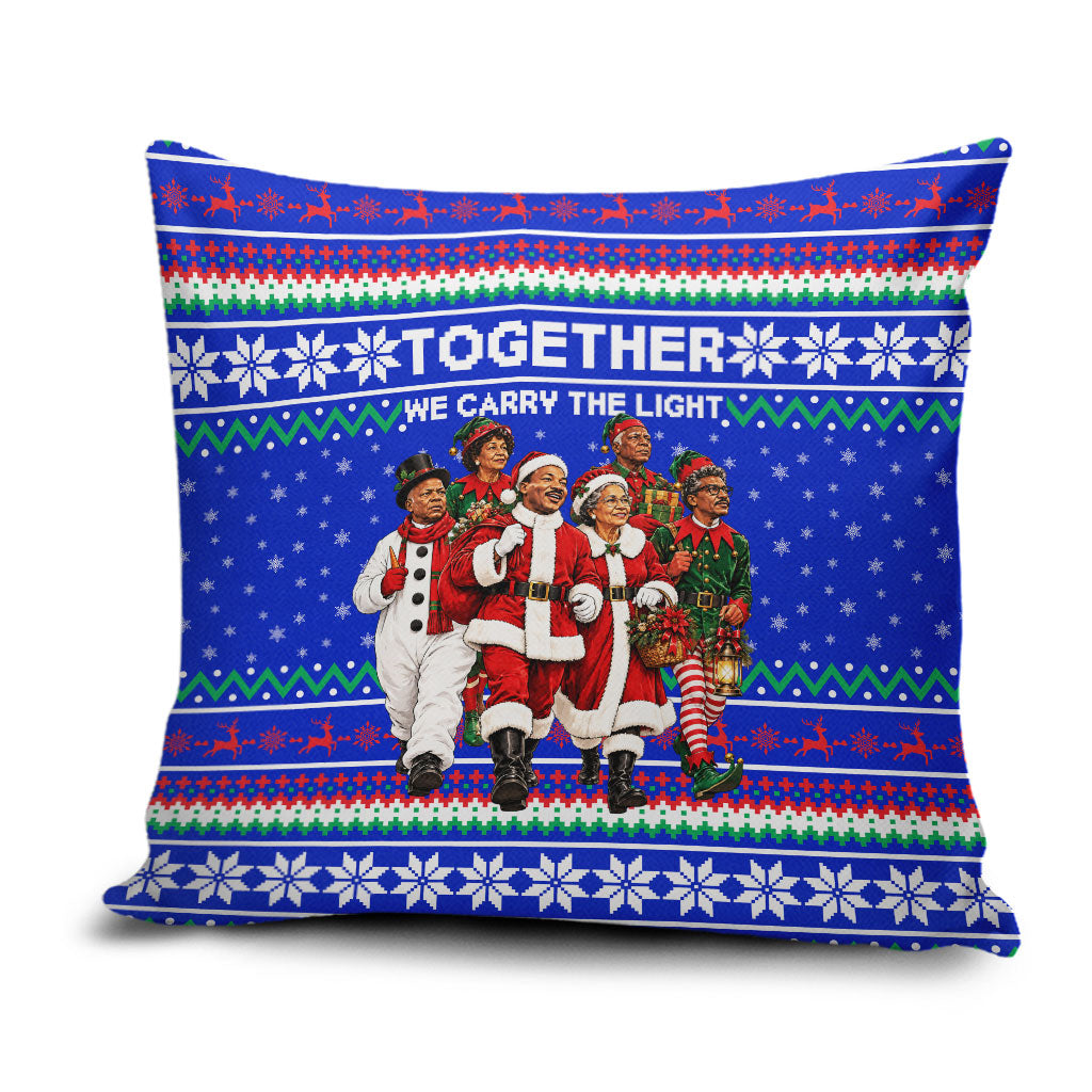 Civil Rights Leaders Christmas Pillow Cover Pattern Vintage Retro Black History Freedom Art
