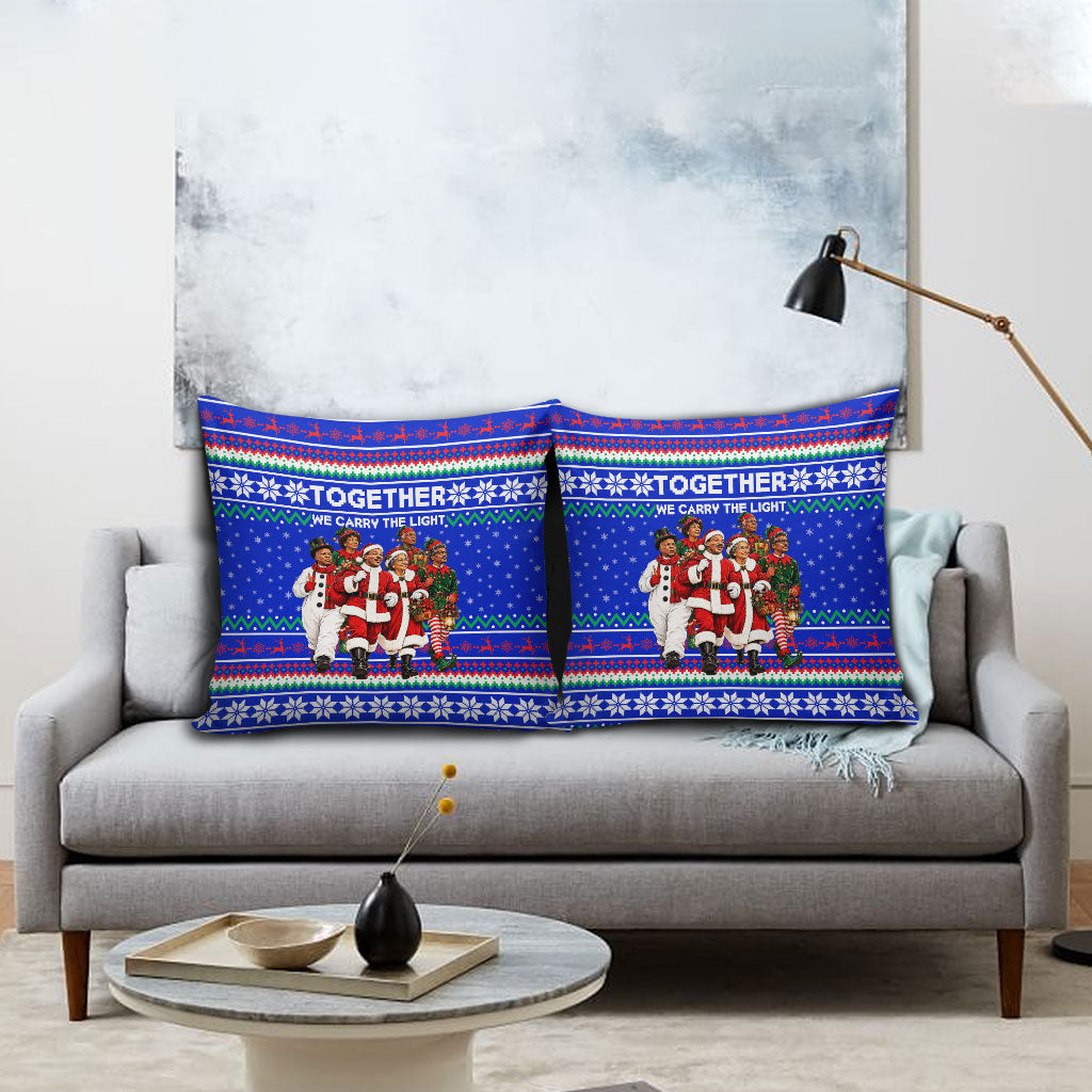 Civil Rights Leaders Christmas Pillow Cover Pattern Vintage Retro Black History Freedom Art