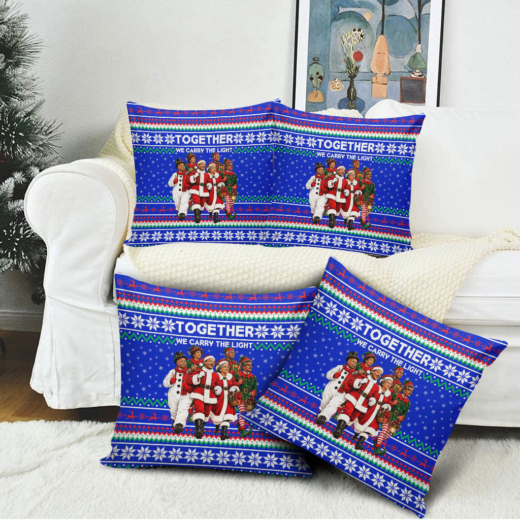 Civil Rights Leaders Christmas Pillow Cover Pattern Vintage Retro Black History Freedom Art