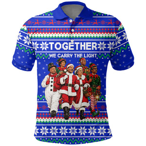 Civil Rights Leaders Christmas Polo Shirt Pattern Vintage Retro Black History Freedom Art