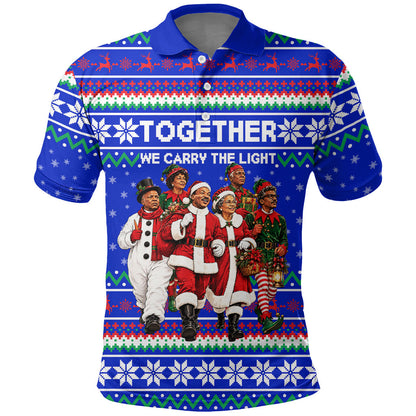 Civil Rights Leaders Christmas Polo Shirt Pattern Vintage Retro Black History Freedom Art