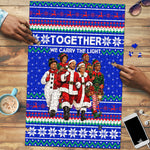 Civil Rights Leaders Christmas Puzzle Pattern Vintage Retro Black History Freedom Art