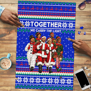 Civil Rights Leaders Christmas Puzzle Pattern Vintage Retro Black History Freedom Art