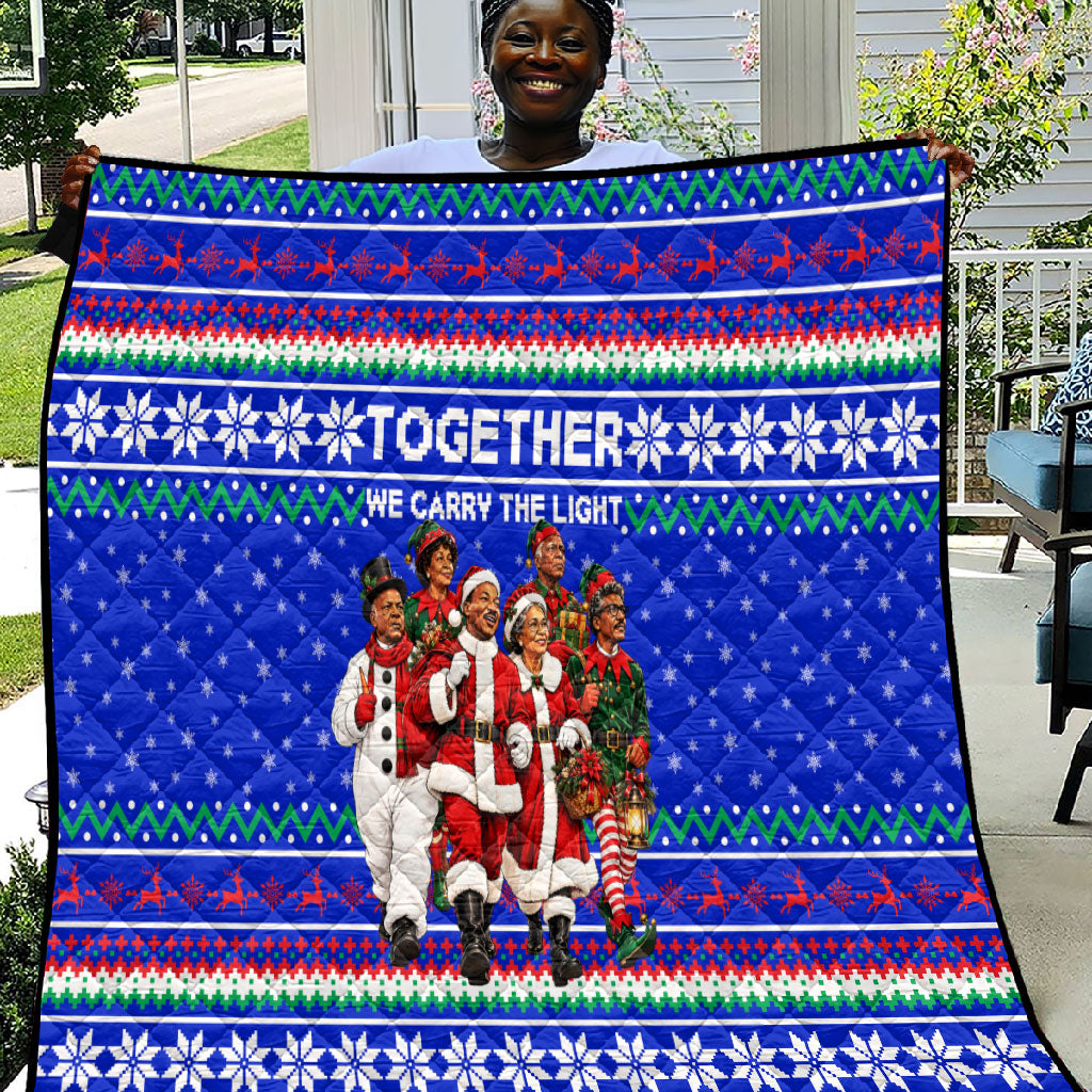 Civil Rights Leaders Christmas Quilt Pattern Vintage Retro Black History Freedom Art