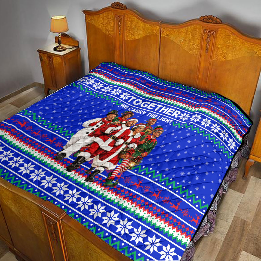 Civil Rights Leaders Christmas Quilt Pattern Vintage Retro Black History Freedom Art