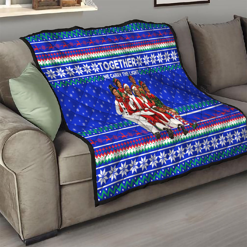 Civil Rights Leaders Christmas Quilt Pattern Vintage Retro Black History Freedom Art