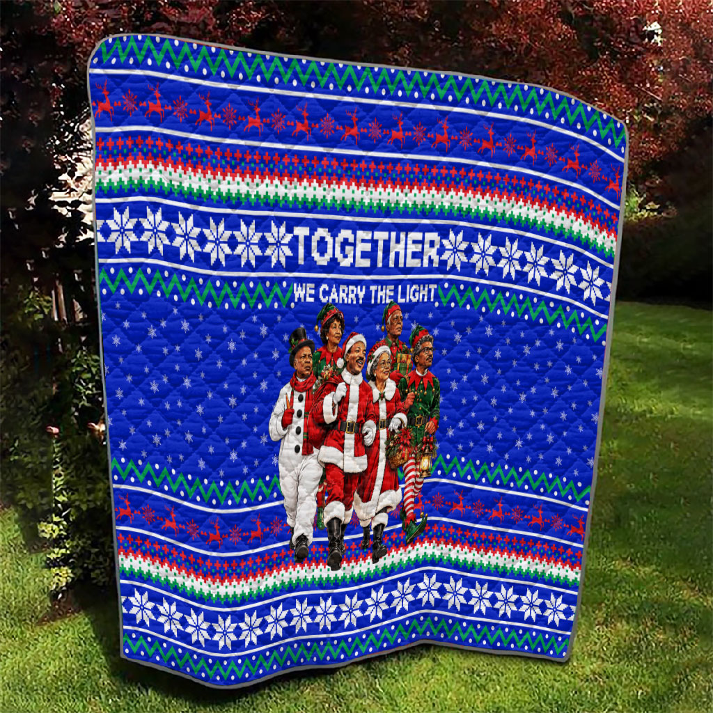 Civil Rights Leaders Christmas Quilt Pattern Vintage Retro Black History Freedom Art