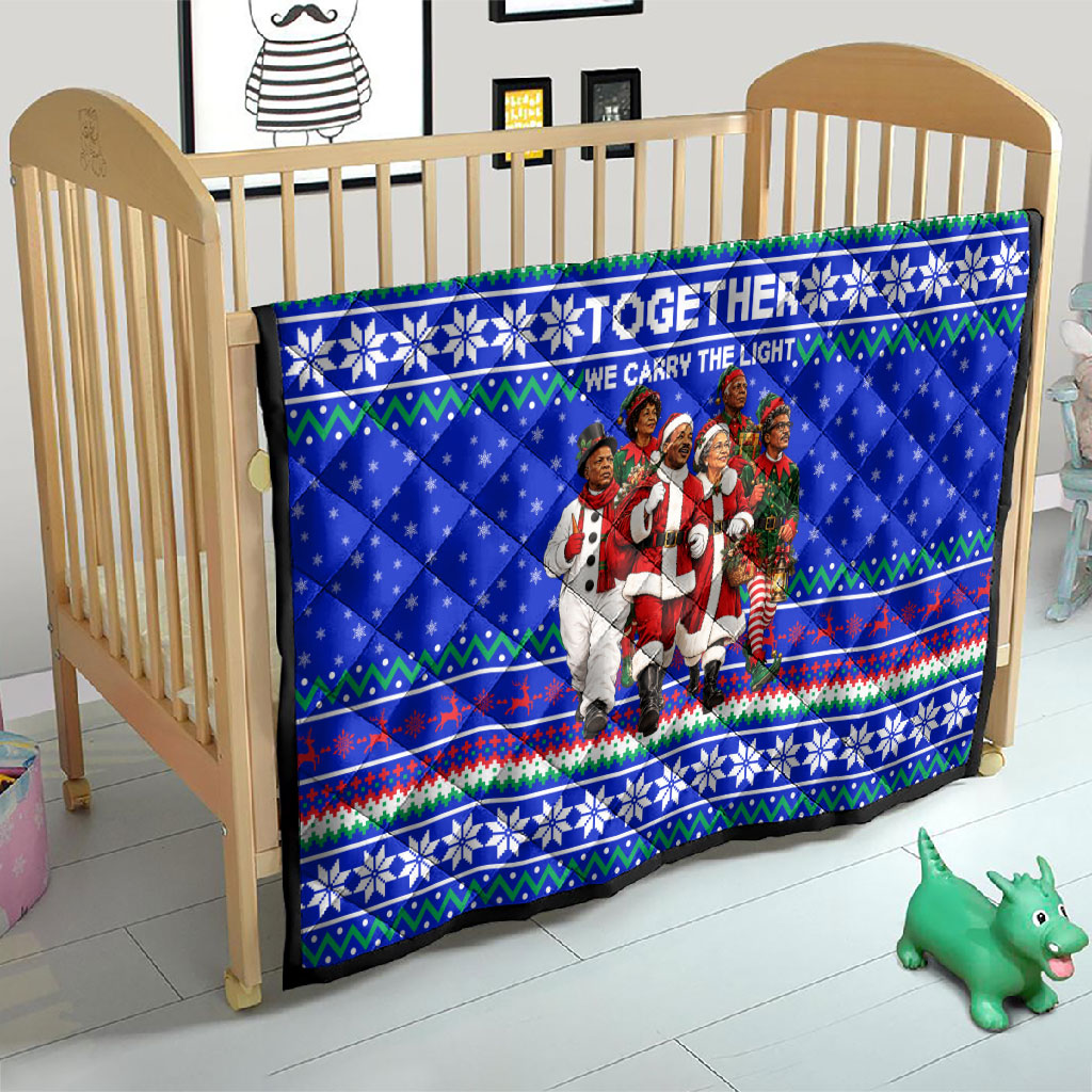 Civil Rights Leaders Christmas Quilt Pattern Vintage Retro Black History Freedom Art