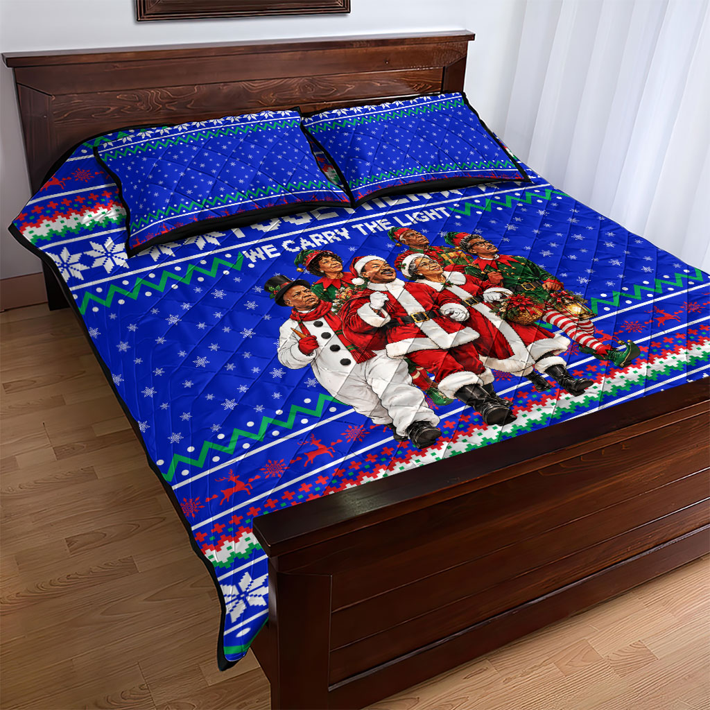 Civil Rights Leaders Christmas Quilt Bed Set Pattern Vintage Retro Black History Freedom Art