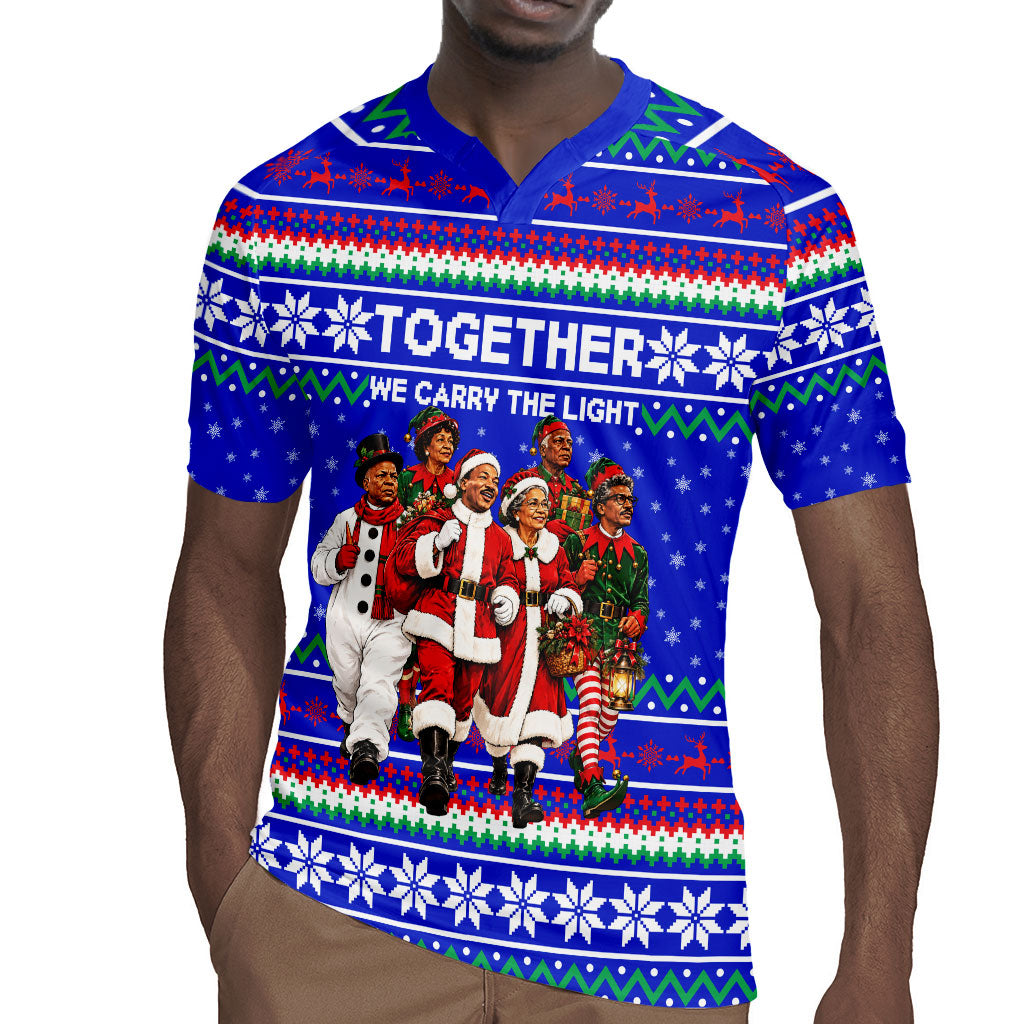 Civil Rights Leaders Christmas Rugby Jersey Pattern Vintage Retro Black History Freedom Art