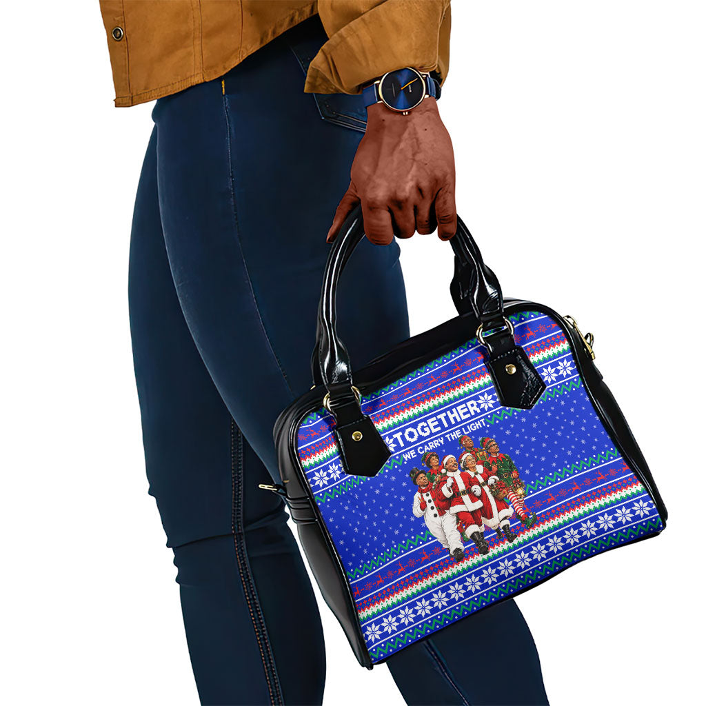 Civil Rights Leaders Christmas Shoulder Handbag Pattern Vintage Retro Black History Freedom Art