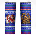 Civil Rights Leaders Christmas Skinny Tumbler Pattern Vintage Retro Black History Freedom Art