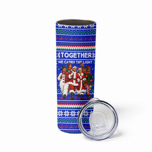 Civil Rights Leaders Christmas Skinny Tumbler Pattern Vintage Retro Black History Freedom Art