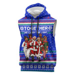 Civil Rights Leaders Christmas Sleeveless Hoodie Pattern Vintage Retro Black History Freedom Art