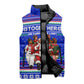 Civil Rights Leaders Christmas Sleeveless Puffer Jacket Pattern Vintage Retro Black History Freedom Art