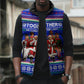 Civil Rights Leaders Christmas Sleeveless Puffer Jacket Pattern Vintage Retro Black History Freedom Art