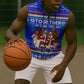 Civil Rights Leaders Christmas Sleeveless Zip Hoodie Pattern Vintage Retro Black History Freedom Art