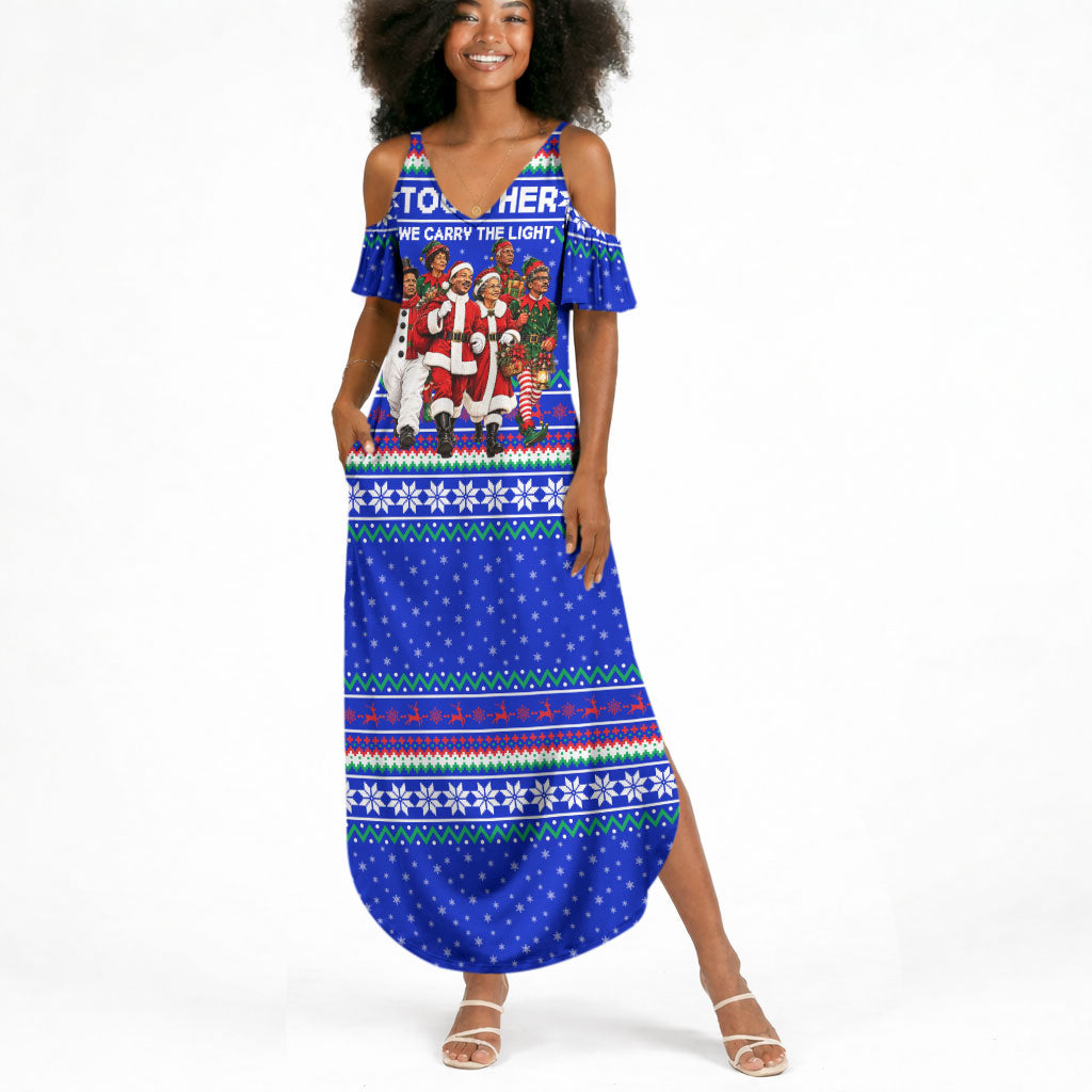 Civil Rights Leaders Christmas Summer Maxi Dress Pattern Vintage Retro Black History Freedom Art