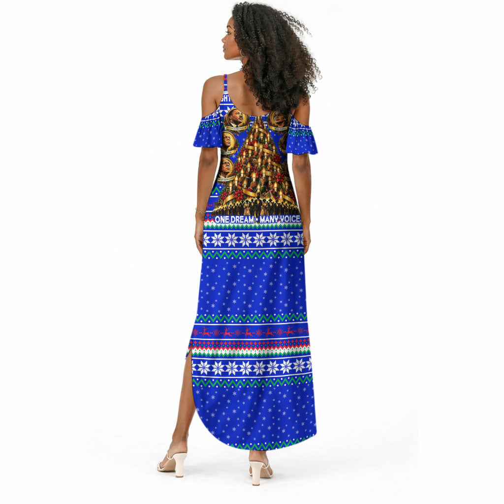 Civil Rights Leaders Christmas Summer Maxi Dress Pattern Vintage Retro Black History Freedom Art