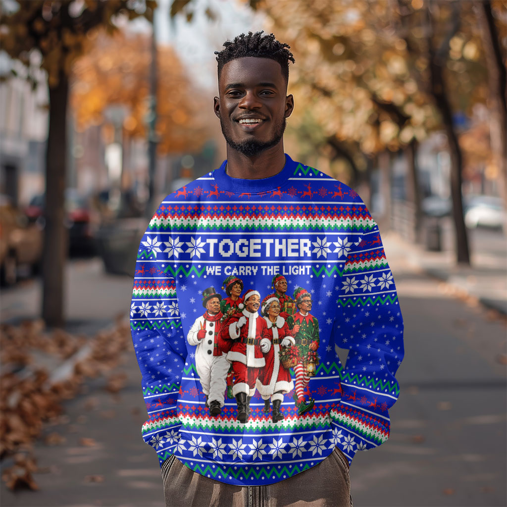 Civil Rights Leaders Christmas Sweatshirt Pattern Vintage Retro Black History Freedom Art