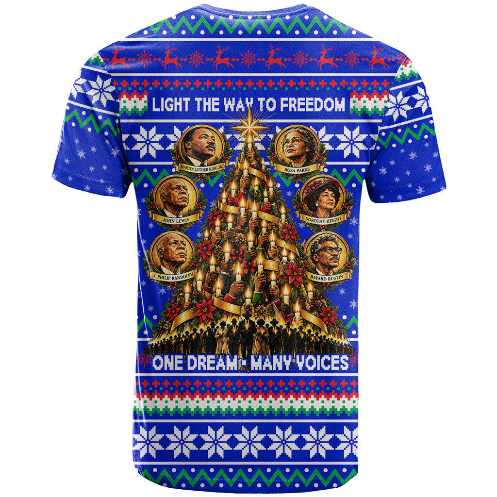 Civil Rights Leaders Christmas T shirt Pattern Vintage Retro Black History Freedom Art