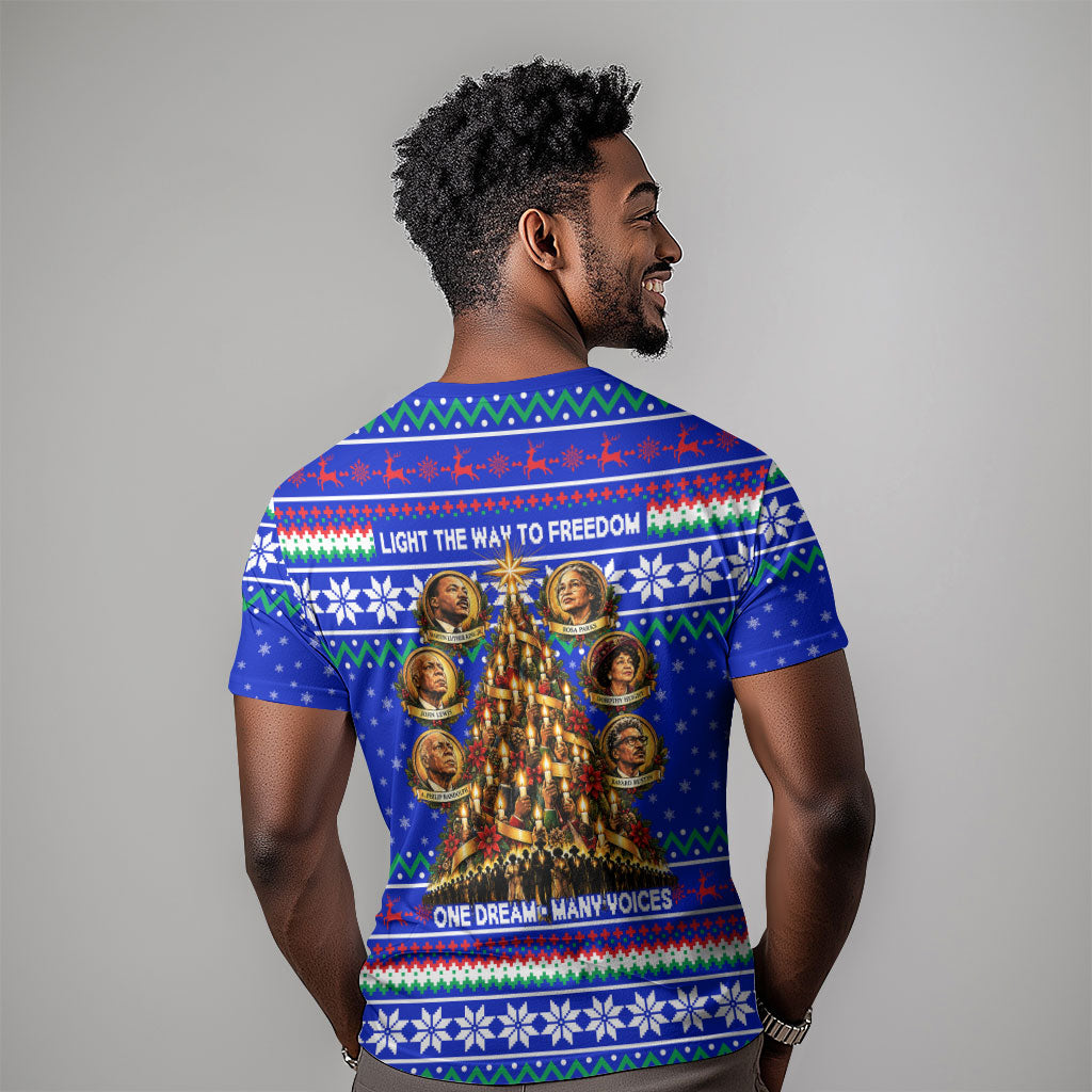 Civil Rights Leaders Christmas T shirt Pattern Vintage Retro Black History Freedom Art