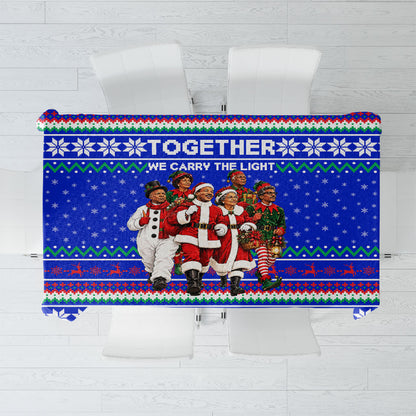 Civil Rights Leaders Christmas Tablecloth Pattern Vintage Retro Black History Freedom Art