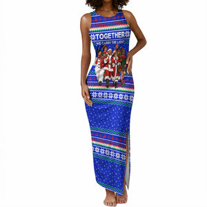 Civil Rights Leaders Christmas Tank Maxi Dress Pattern Vintage Retro Black History Freedom Art